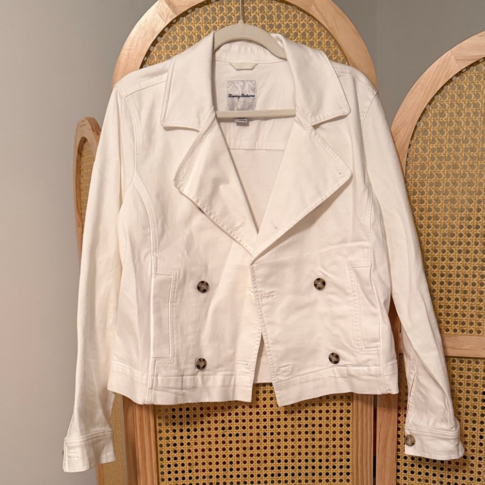 Tommy Bahama White Denim Jacket